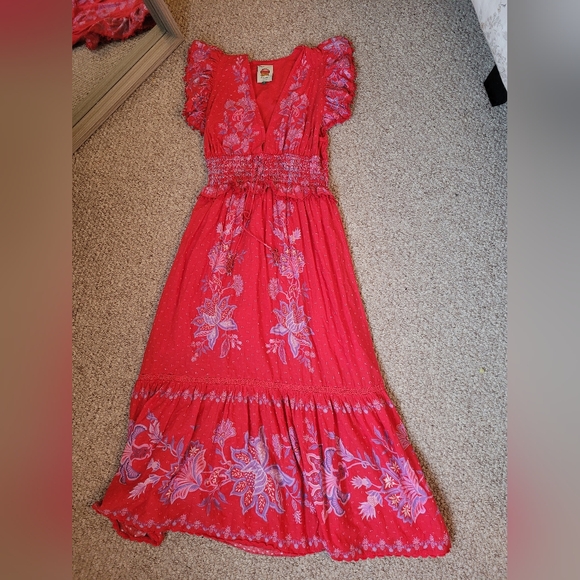 Farm Rio Fire Red Maxi Dress - Picture 6 of 8